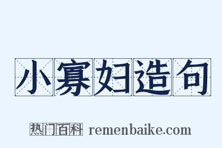 小寡妇造句是什么意思的图片